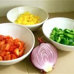 Sweet Pepper Salad ingredients - photo by Rob Sangster-Poole