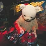 Bear DJing on Haloween last year @ tribeca. Photo by Angela Gzowski