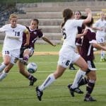 Women's soccer, Oct 21. Photo by Rob Grandy