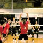 Men's volleyball. Photo by Alice Hebb