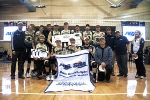 AUS Banner Men's volleyball are the 2012 AUS champions. Photo by Andrew Meade via the Brunswickan