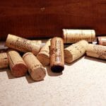 The discarded corks from bottles opened that evening. (Jessica Emin photo)