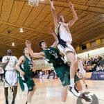 Simon Marr outmuscles his UPEI opponent in Dal's 81-71 victory. (Chris Parent photo)