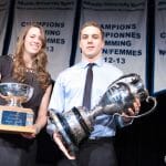 Dal athletes of the year Rieka Santilli and David Sharpe. (Chris Parent photo)