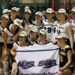 This banner ends a seven-year championship drought for women's volleyball. (Photo by Darek Nakonieczny via NLsportsphoto.com)
