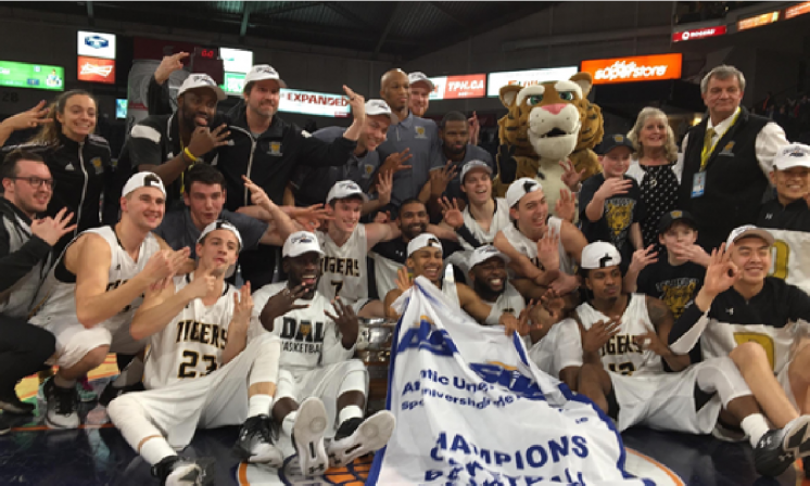 Tigers win third straight AUS championship in men's basketball