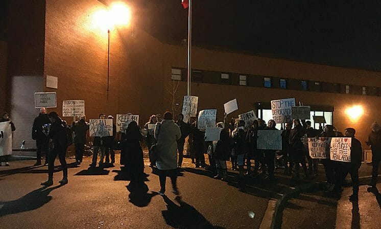 Abdoul Abdi's sister Fatouma confronts Justin Trudeau at Sackville town hall