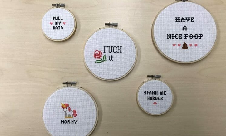 Not your Nana’s cross stitch