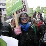 Cold faces in the crowd