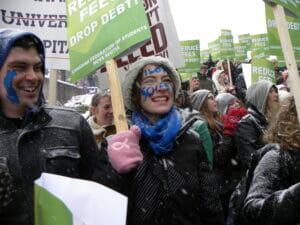 Cold faces in the crowd