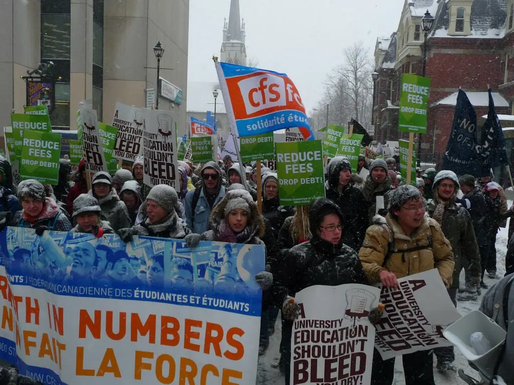 The front of the march