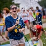 Frosh fair water fight. Photo by Paul Balite.