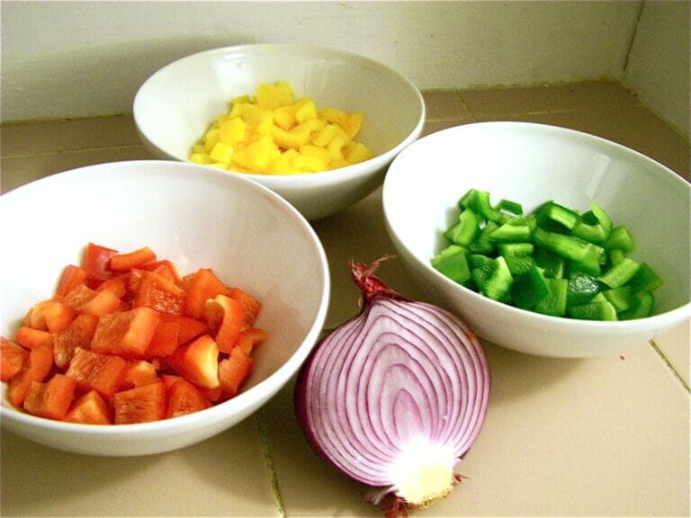 Sweet Pepper Salad ingredients - photo by Rob Sangster-Poole