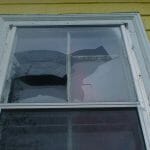 Broken glass. Photo supplied by Derek MacDonald.