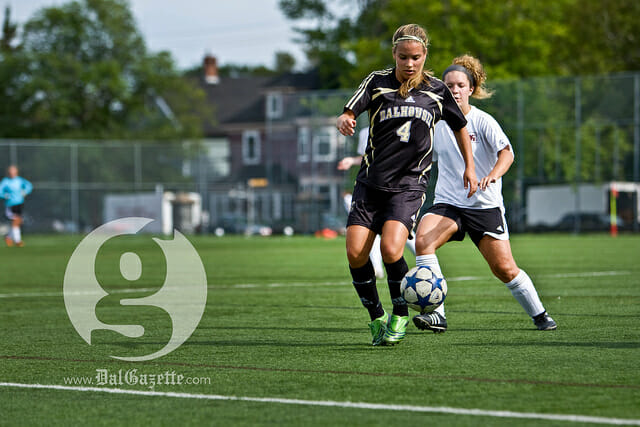 Women's soccer in action, Sept. 1, 2011. Photo by Paul Balite.