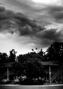clouds-of-irene stock photo