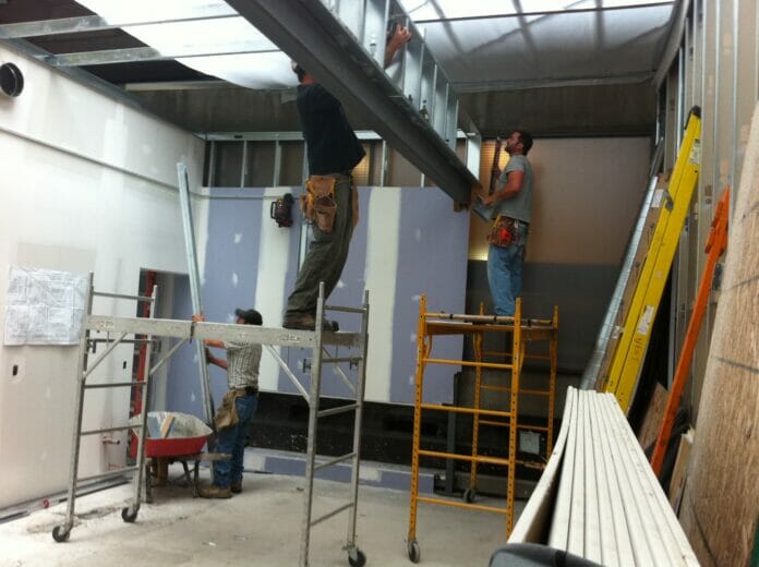 Construction at the Killam entrance. Photo by Asha Katz.
