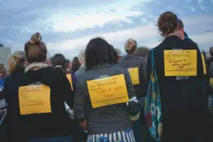 Read their backs, not their lips. Photo by Angela Gzowski