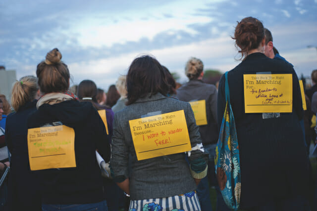 Read their backs, not their lips. Photo by Angela Gzowski