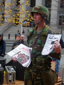 David Suker, a teacher and vet, has been arrested twice during Occupy events. Photo by Kat Pyne.