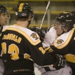 Dal's Brendon MacDonald and Shea Kewin hold their ground. Photo by Rob Grandy.