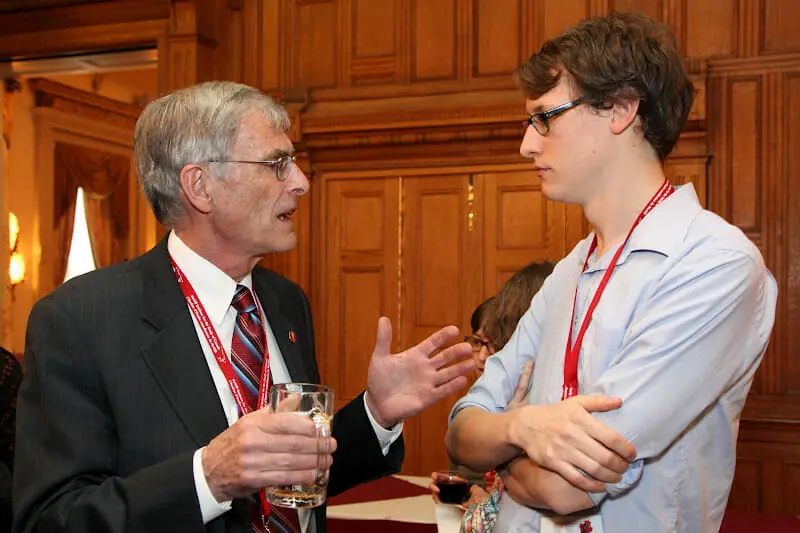 James Cowan, left, with a Dal student. (Photo supplied)