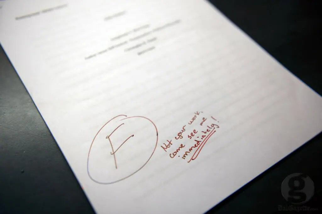 An 'F' is the least of your worries if you're caught plagiarizing (Chris Parent photo)