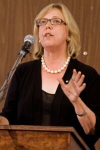 Elizabeth May was originally planning to speak at the rally in Ottawa. (Bryn Karcha photo)