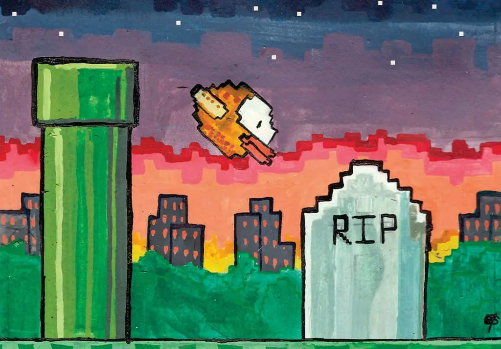 A modern-day Icarus for the smartphone set. (Illustration by Amber Solberg)