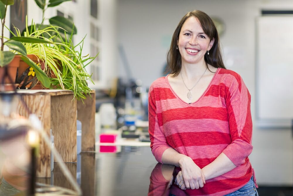 Dal professor Mindy McCarville inspires Alex every day. (Photo by Chris Parent)