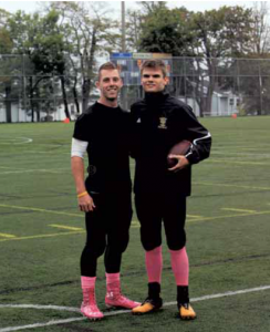 Dal quarterbacks Matt Shannon (right) and Nick Hunsley (left) were both coached by Wetmore in high school. (Photo by Mark Kays)