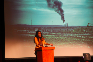 Environmental disasters in nearby communities were showcased at the In Whose Backyard event. (Photo by Natasha MacDonald-Dupuis)