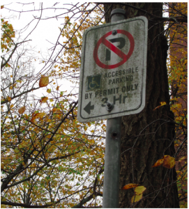 This sign will be removed when the new lanes go up. ••• photo by Jesse Ward