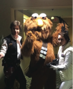 At Hal-Con you can find old favourites like Hans, Leia and ... the cookie wookie. • • • Photo by William Coney