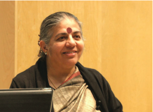 Shiva spoke at Dalhousie's Ondaatje Auditorium. • • • Photo supplied by Roger Brush