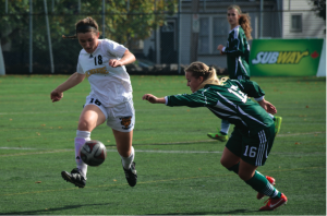 Women's soccer fell 1-0 to Acadia in quarterfinals of the AUS championships. • • • Photo by Jennifer Gosnell