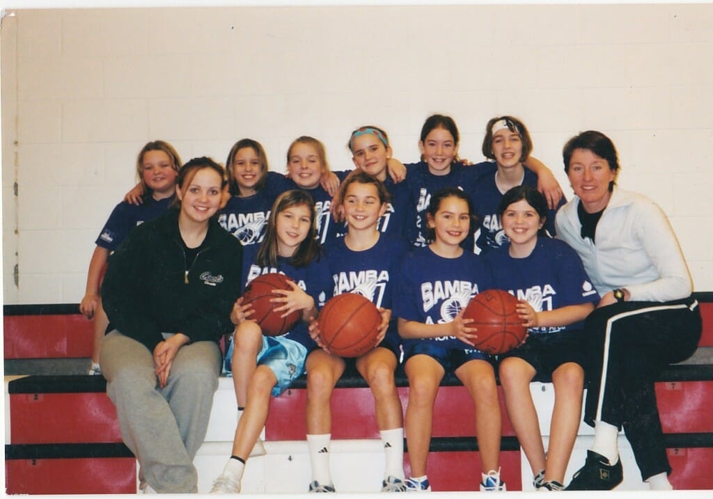 Tessa’s first team in Canada. Tessa is front row third from left, Anna is last to the right. Photo: Anna Stammberger