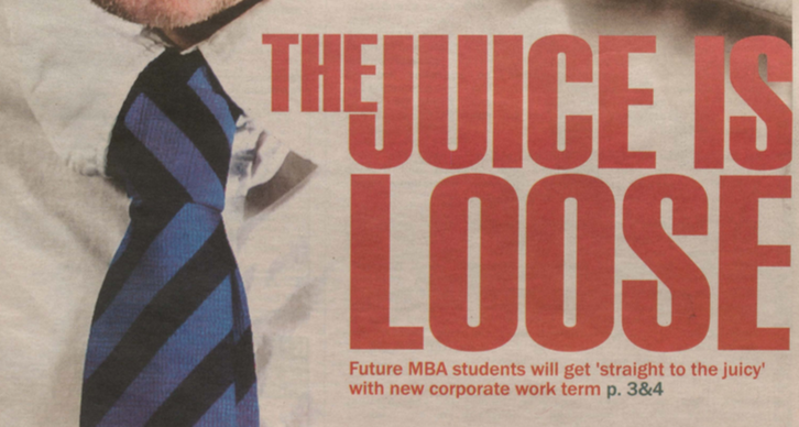 Management faculty pulls ‘Straight to the Juicy’ ads