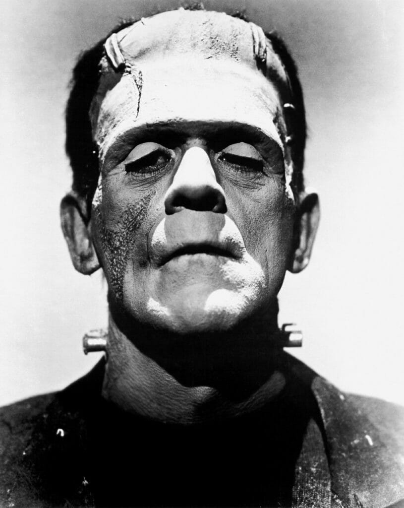 Boris Karloff as Frankenstein.