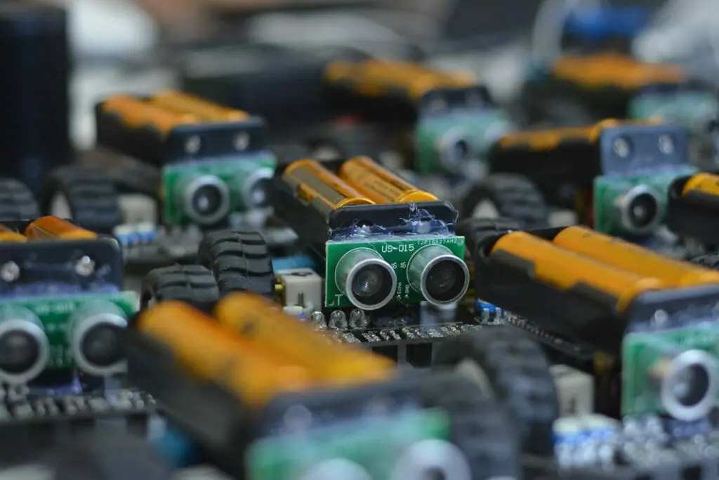 In this image: stock photo of robots.