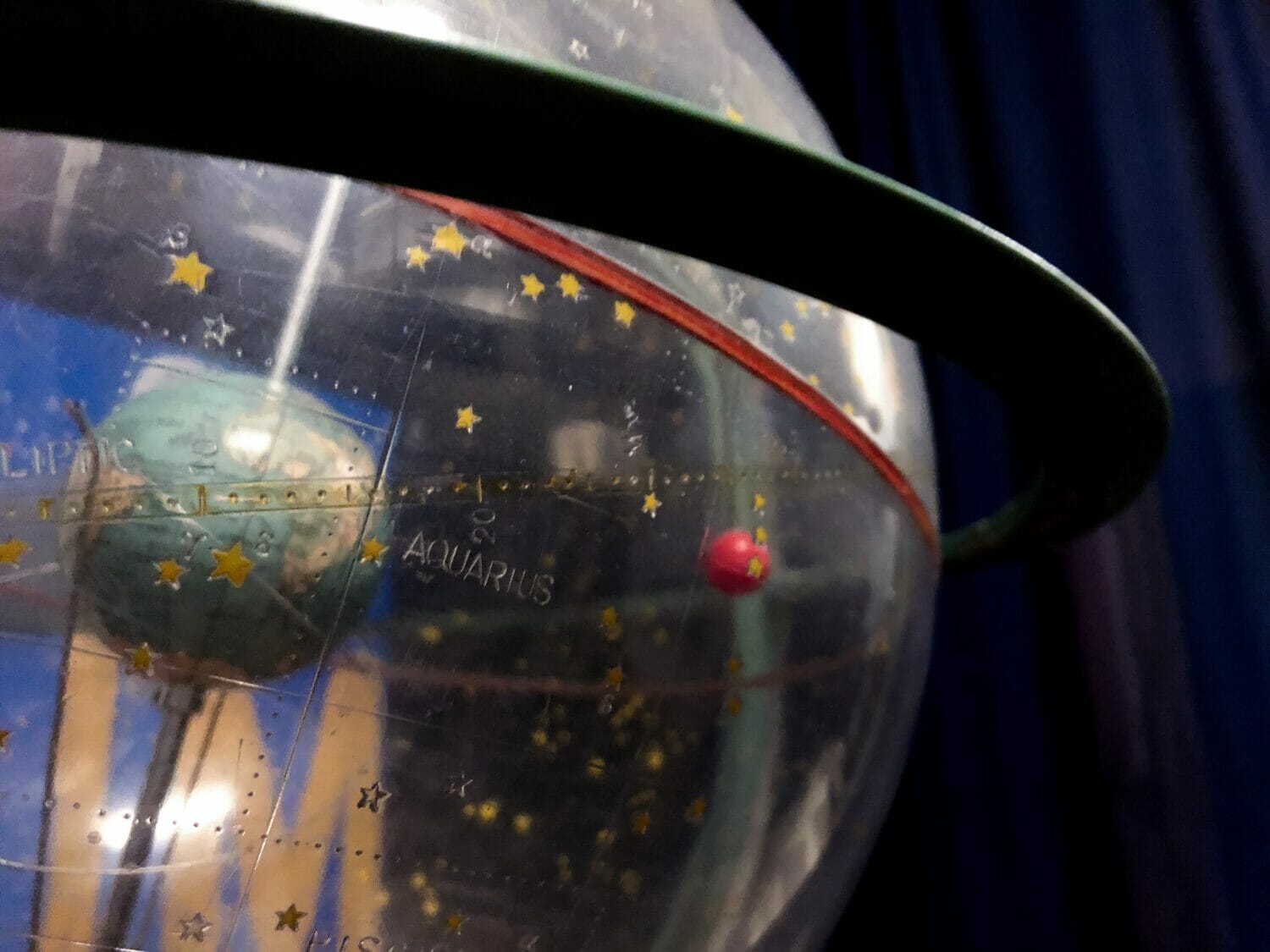 In this image: a globe.