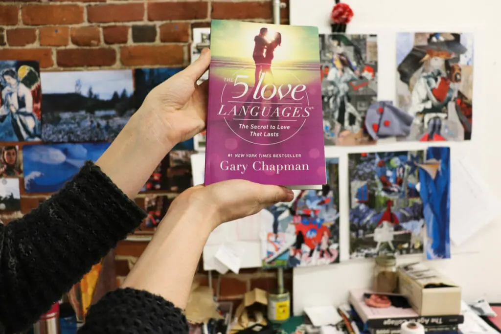 In this image: Gary Chapman's book, The 5 Love Languages.
