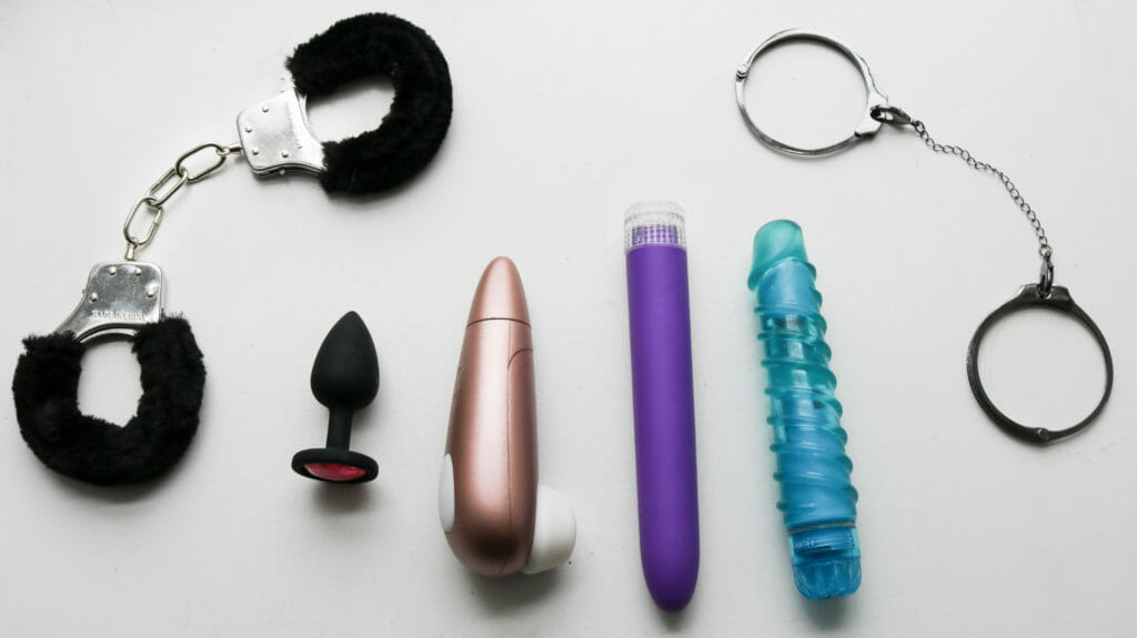 In this image: A range of sex toys.