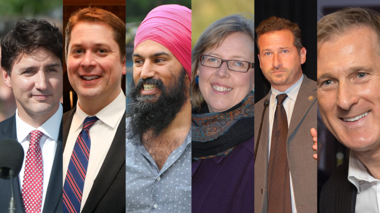 In this image: Canada's federal party leaders for the 2019 election.