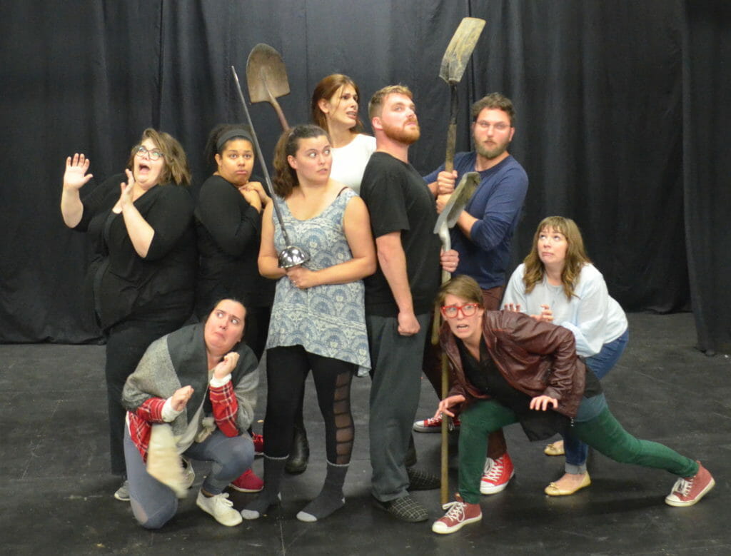 In this image: The cast of Villain's Theatre's Zomblet.