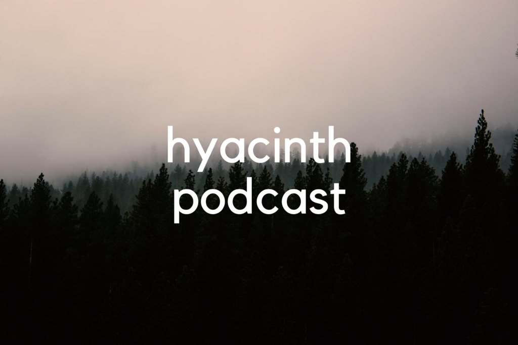 In this image: Hyacinth Podcast's logo.