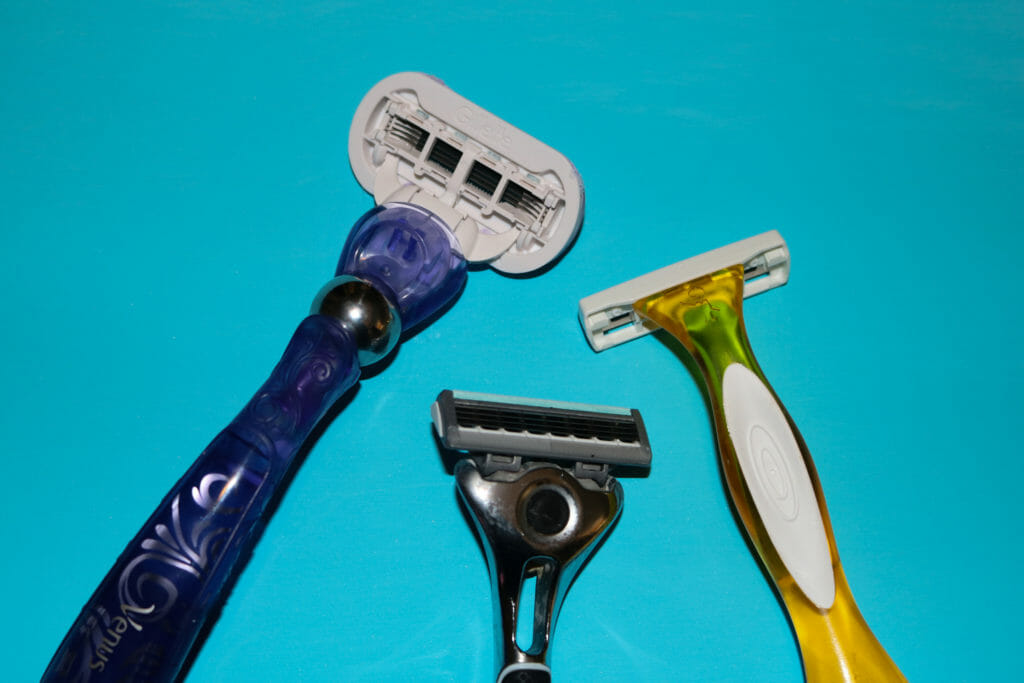 In this image: Three razors.