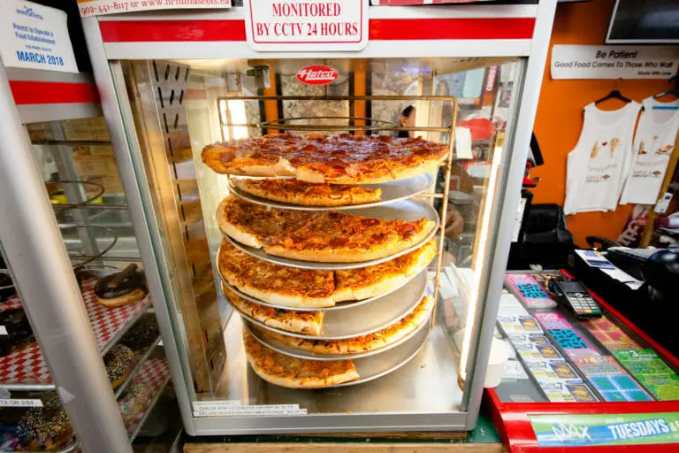 In this image: Triple A's rotating pizza holder.