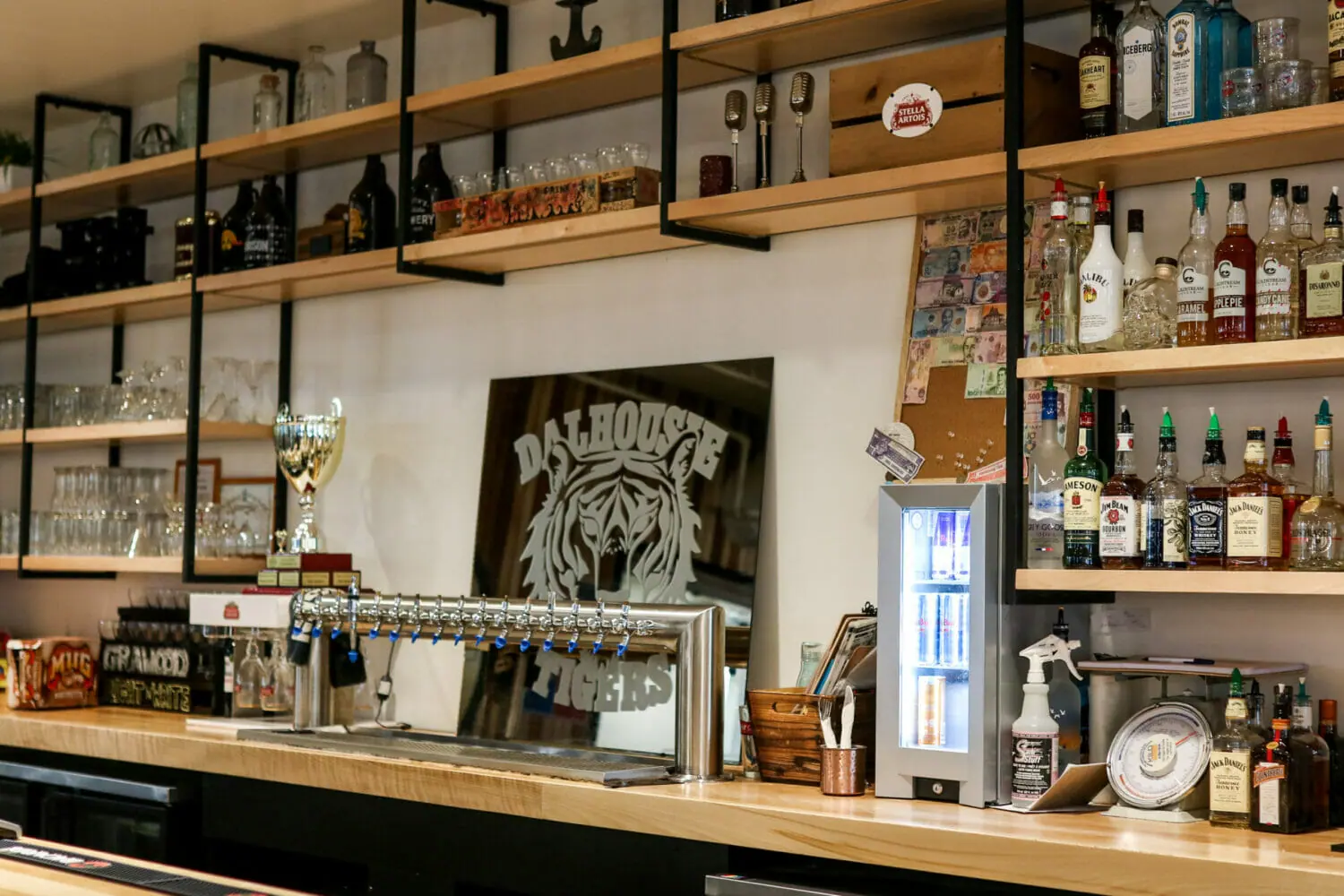 In this image: The Grawood's bar.