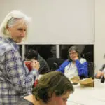 Knitting group3_Elizabeth Foster and Hannah Bing